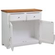 Buffet bahut armoire console meuble de rangement 90 83 cm bois de chêne massif 4402083-1