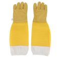 HURRISE gants de protection Gants d'apiculture Peau de mouton respirante Protection à manches longues Équipement d'apiculteur-1
