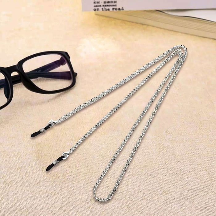 Prasacco Chaîne de lunettes pour femme - 70 cm - Anti-perte - Cordon myopie - Soleil, sport, lecture - Or Prasacco Chaîne de lunettes pour femme - 70 cm - Anti-perte - Cordon myopie - Soleil, sport, lecture - Or