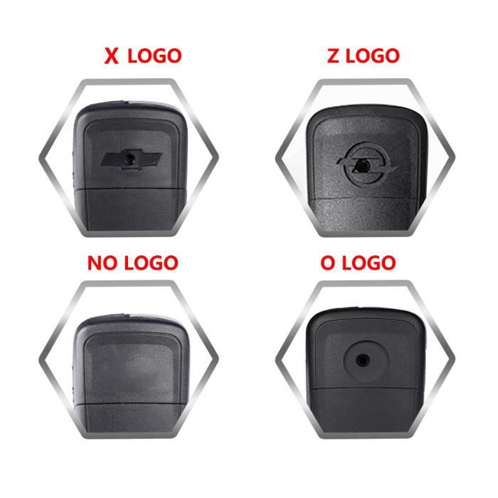 Konikon Clé de Voiture à 2 Boutons avec clé de Rechange Compatible avec Opel Astra J Corsa E Meriva B Insignia