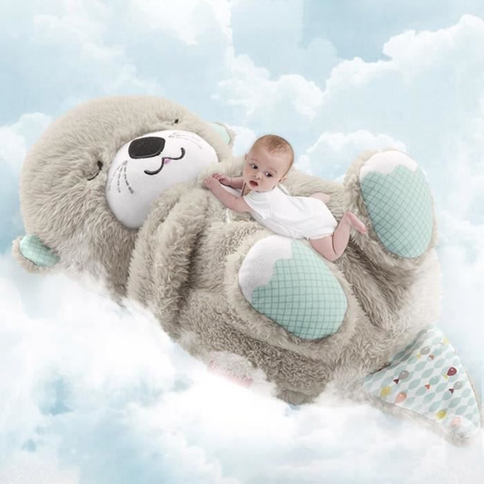 Loutre Veilleuse BéBé, Ma Loutre Calin Bonne Nuit Doudou Loutre Qui Respire  Musicale Apaisante, (Gris) - Cdiscount Puériculture & Eveil bébé