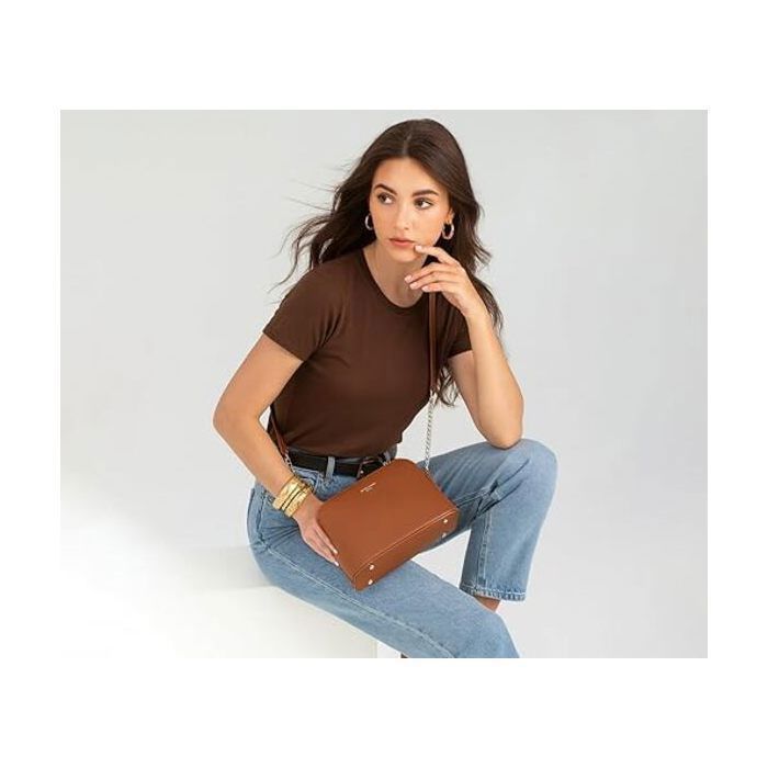 Sac Bandoulière Mini David Jones Paris - NELYA - Similicuir PU - 19x14x4 Cm - Porté Épaule Travers - Chic Et Pratique