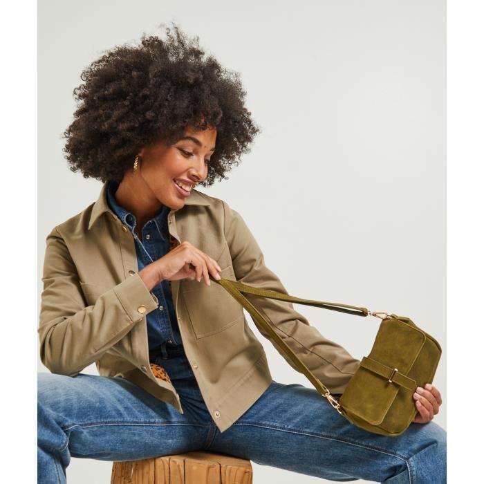 Sac croute on sale de cuir femme