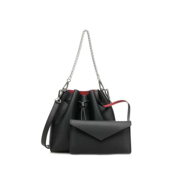 Sac seau lancaster noir et outlet rouge