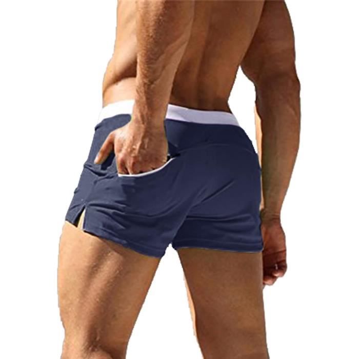 Maillot De Bain Homme Boxer Shorts • Polyester, Cordon Ajustable - Pour Plage, Piscine Et Sport