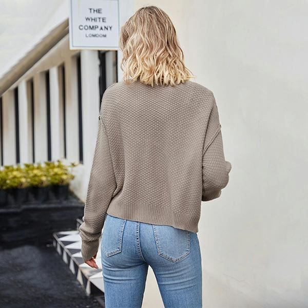 Gilet Femme Cardigan Boutonné Manches Longues – Chaud, Doux, Décontracté – Parfait Pour L'automne Et L'hiver