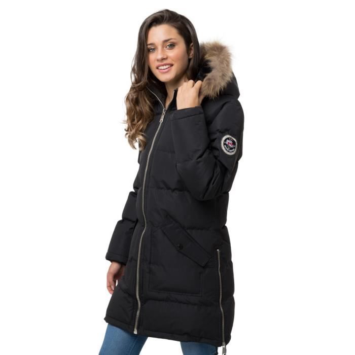 Doudoune rouge et deals noir femme