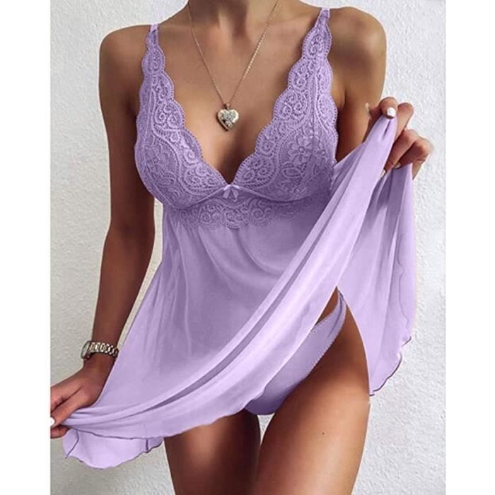 Pyjama sales dentelle transparent