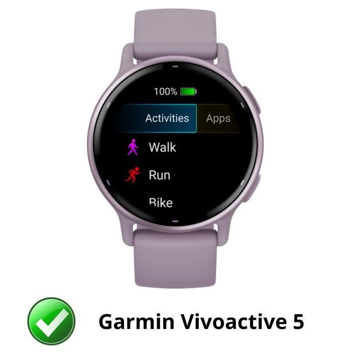 Coque compatible Garmin Vivoactive 5 - Protection rigide montre connectée  étui transparent écran verre trempé Phonillico®