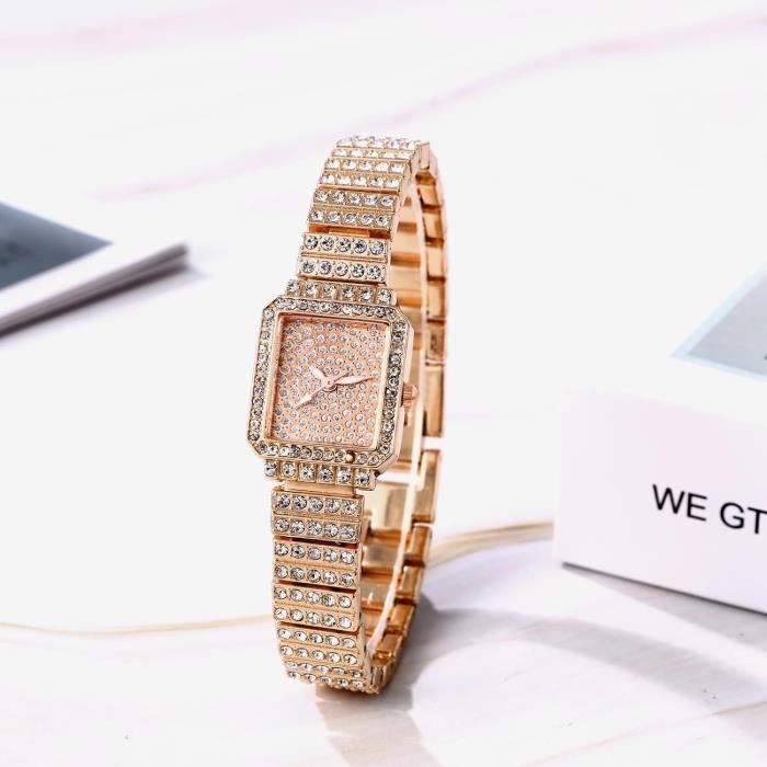 Montre femme carrée fantaisie cheap