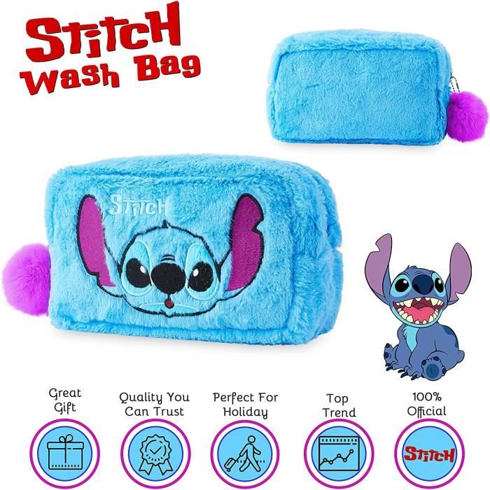 Trousse Maquillage Stitch Disney 100 Bleue Paillettes sur Kas Design