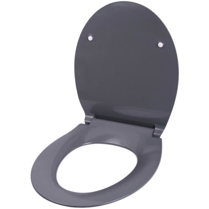 Abattants Wc - Abattant Standard Lunette Toilettes Universelle 42 X 36 45  Résine Design Gris À Paillettes Siège Cuvet - Cdiscount Bricolage