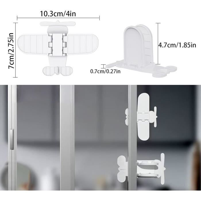 2 Pièces 90 Boucle De Porte Sans Poinçon Serrures D'Intérieur Pour