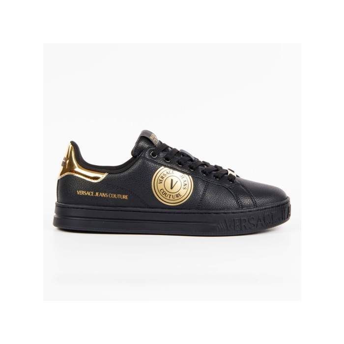 Basket Versace Homme authentique Noir cuir Noir