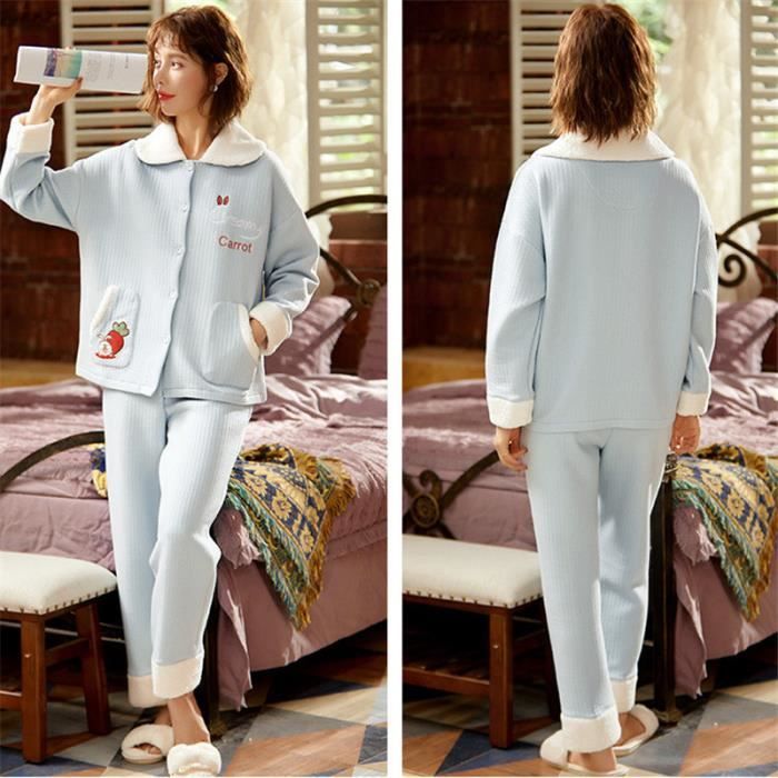 PYJAMA Femme Hiver Ensemble Pyjama Garder au chaud fashion