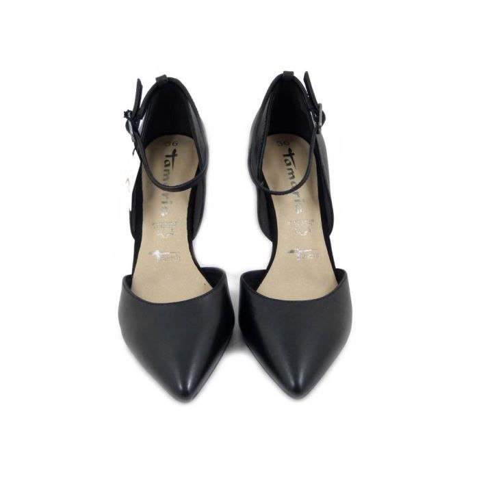 TAMARIS chaussure femme cuir noir talon fin Achat Vente