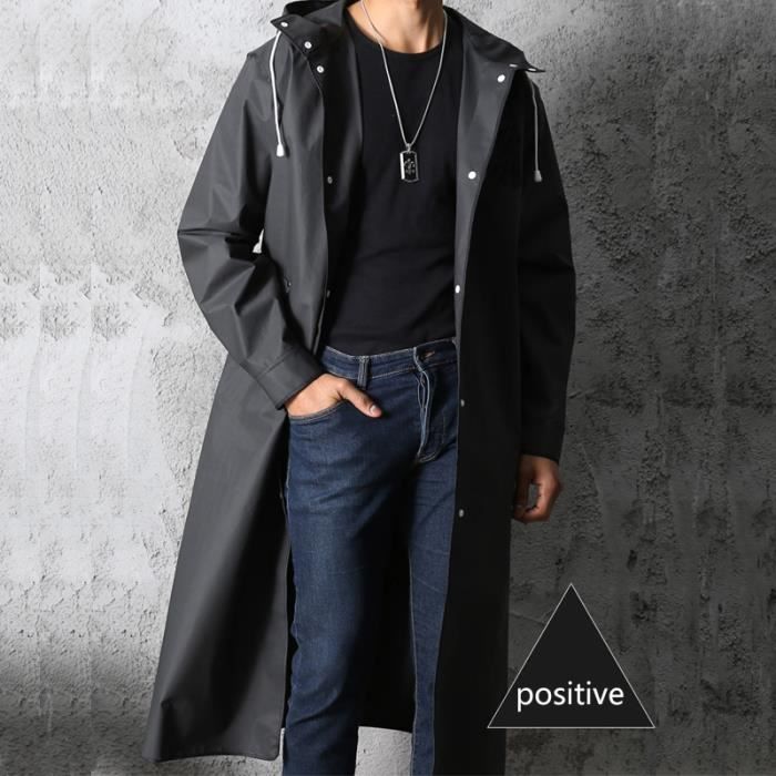 PONCHO EDC LIGHT XL manteau de pluie Long et impermeable a capuche pour adultes epais a la mode pour randonnee en plein air vo Cdiscount Pret a Porter