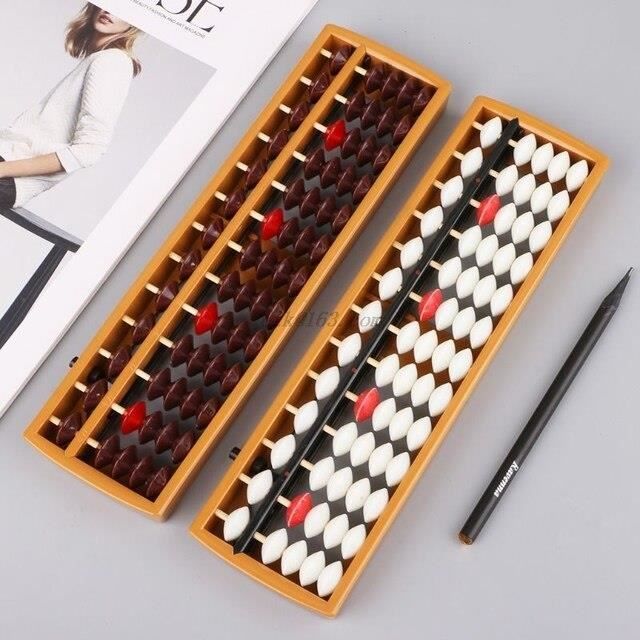 Boulier Chinois 7 Colonnes En Bois - Outil Éducatif Calcul Mathématique Pour Enfants