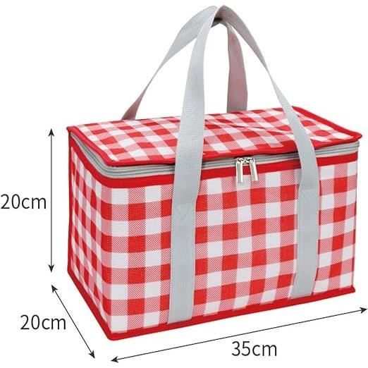 Sac Isotherme Pique-nique 30L Pliable - Tissu Oxford Imperméable, Maintient Au Chaud/froid, Poignée Réglable
