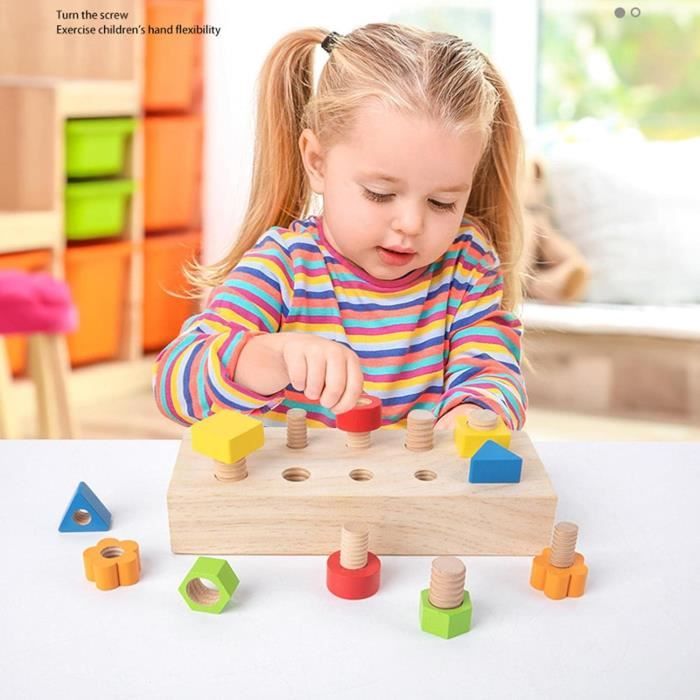 Acheter Ensemble de 10 tournevis en bois Montessori pour enfants