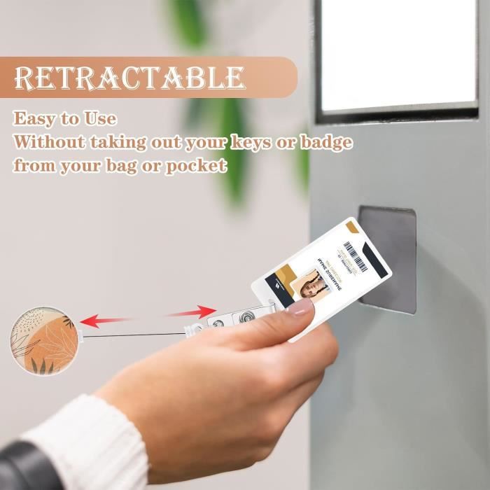 Enrouleur Rétractable Avec Porte Badge Porte-Carte D'Identité (Merry