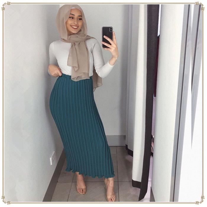 Jupe longue crayon hijab top