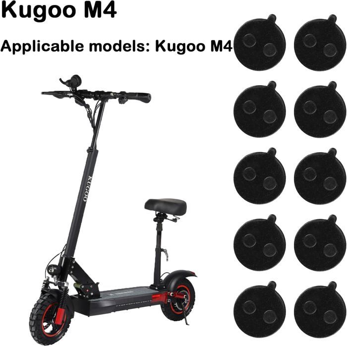 5 Paires Plaquettes Frein Scooter Kugoo G2 Pro - Semi-Métalliques - Freinage Silencieux Et Durable