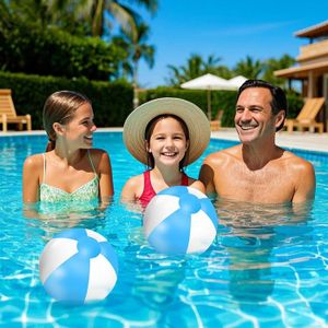 8 Ballons De Plage Gonflables JWTRSVTY – Multicolores, Avec Pompe – Pour Piscine, Plage, Fêtes Et Jeux D’été