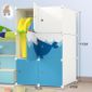 Baleine Armoire Plastique Enfants Blanc 6 Porte 4 Cubes 1