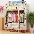 Armoire Penderie Imprimee 130 45 170 Cm Assembler La Garde Robe