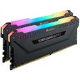 Mémoire RAM - CORSAIR - Vengeance RGB Pro DDR4 - 32GB 2x16GB DIMM - 3600 MHz  - 1.35V - Noir (CMW32GX4M2D3600C)-0
