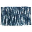 Tapis de bain - WENKO - Urdu - Coton mélangé - 60x90 cm - Bleu foncé-0