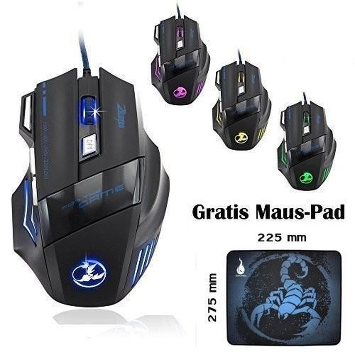 Alpexe Jeux De Souris Gamer Avec Tapis De Souris Offert Led Optique Gaming Mouse 7 Boutons Pour Souris Ordinateur Portable Jo Prix Pas Cher Cdiscount Alpexe Jeux De Souris Gamer Avec Tapis De Souris Offert Led Optique Gaming Mouse 7 Boutons Pour Souris Ordinateur Portable Jo Prix Pas Cher Cdiscount