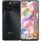 DOOGEE NOTE 58 Smartphone Pas Cher - 32(8+24)Go + 128Go/2TB - 6250mAh - Android 15 - 6.75 " Caméra 16MP Double SIM/OTG/NFC Noir