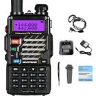 GOTOSEEU Talkie-Walkie Baofeng UV-5R Plus - Radio VHF/UHF 2 m/70 cm - Noir