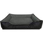 BedDog LUPI lit pour chien, Panier corbeille, coussin de chien [XXL env. 120x85cm, THE-ROCK (noir/gris)]