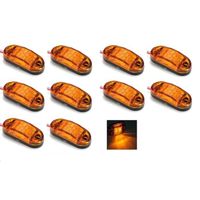 10 X 12v Smd 2 Led Orange Feux De Gabarit Camion Chassis Remorques E-Marque