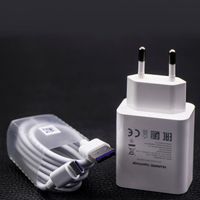 Chargeurs,HUAWEI Original chargeur rapide Mate 9 10 Mate 20 Pro P20 Supercharge adaptateur mural de - Type white-charger and cable