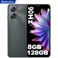 Blackview A52Pro Téléphone Portable Pas Cher(8Go+128Go/TF-1To, 6.52" HD+,13MP+5MP, 5180mAh) Android 13 4G Dual SIM Face ID - Noir