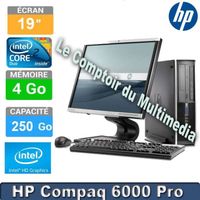  Pc de Bureau HP 6000 Pro + ECRAN 19"  POUCES 