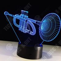 TD® Veilleuse 3D Plaque de guidage de lumière acrylique Personnalité créative Corne Éclairage lumineux Cadeau de vacances