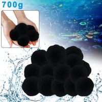XMTECH Boules de Filtre de Piscine 700 g 50mm Balles Filtrantes Alternative pour 25 kg de Sable filtran, Noir