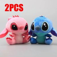 10 cm Lilo & Stitch Couple modèles dessin animé en peluche poupées Anime peluche bébé jouets pendentif jouets Kawaii enfants ca N°1