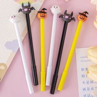 Stylos Gel Effaçables Halloween - Lot De 3 (noir, Rouge, Violet) - 0.7 Mm - Motifs Sorcière Et Chauve-souris - 8