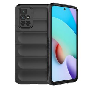 Coque Souple Compatible Xiaomi Redmi 10 (2021/2022) - Protection Antichoc En Silicone Noir Mat - Housse Mince Et Prise En Main Sûre - 2