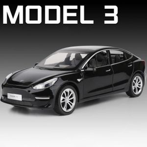 VOITURE - CAMION Modèle 3 Noir - Tesla Roadster modèle Y modèle 3 en alliage, 1:24, Jouet pour enfants, Cadeau'anniversaire à