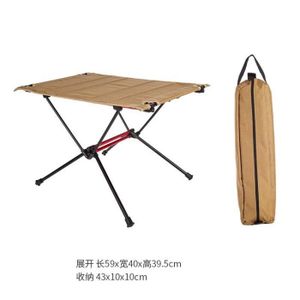 CHAISE DE CAMPING Kaki - Table de camping pliante ultralégère, Table de tasse à eau portable, Bureau étanche en nylon, Table ba