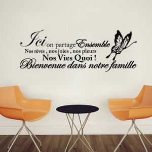 Stickers Muraux Citation Famille Cdiscount
