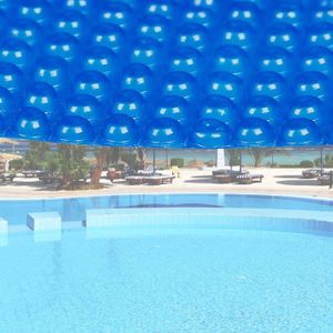 BÂCHE - COUVERTURE  Bâche solaire à bulles pour piscine Ronde Ø 5 m Bl