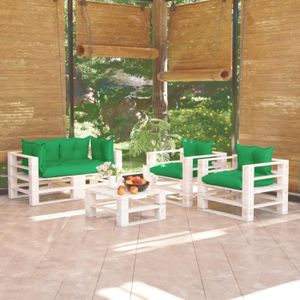 Ensemble table et chaise de jardin Salon de jardin palette 5 pcs - WORD - Ensemble ta